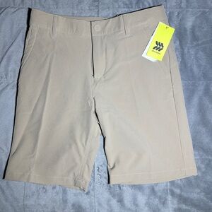 All in Motion Boys Golf Khaki Flat Front Shorts Size 12 NWT